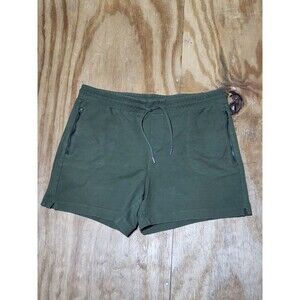 Short Youth Athletic Pullon Green Drawstring Cotton  @L4